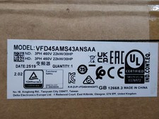 NEW Delta VFD inverter 22kw 30HP 3phase 380V-480VAC VFD45AMS43ANSAA