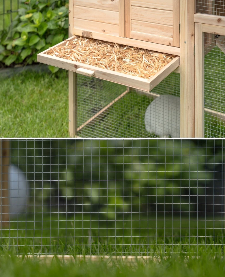 lionto Clapier Petit enclos pour animaux villa pour lapin 140x65x119 cm - Photo 3/4