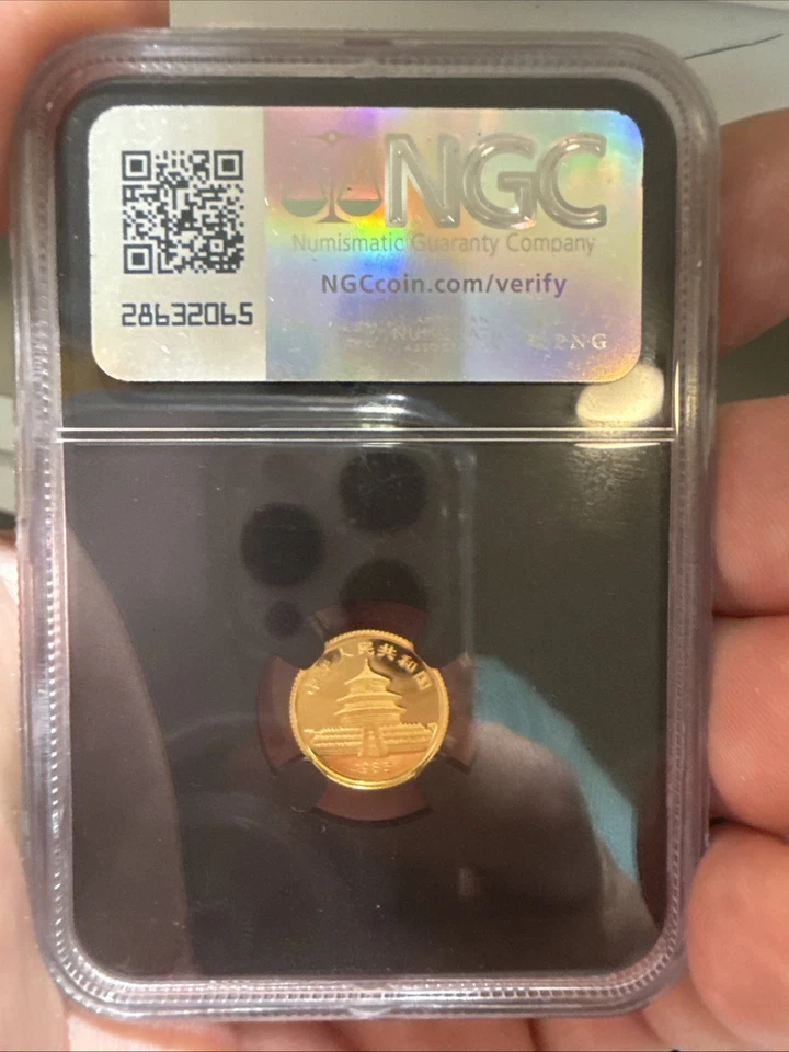 1985 1/20th OZ .999 Gold MS69 China G5Y "PANDA" Vaultbox Label - Image 2 of 4