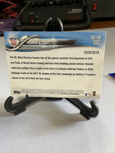 2018 Topps Update Gold /2018 Eric Hosmer Cody Bellinger Get Off My Base - Picture 14 of 16