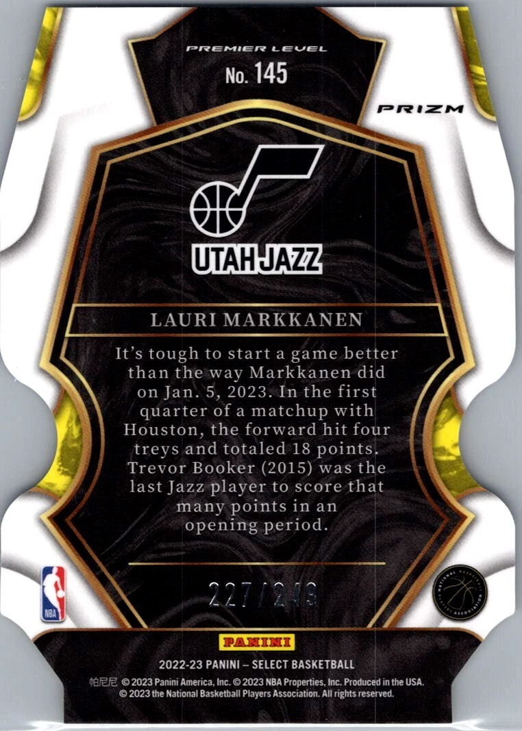 Youth Fanatics Branded Lauri Markkanen Yellow Utah Jazz Fast Break
