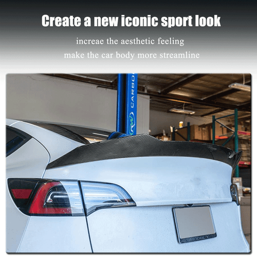 DRY Carbon Heckspoiler Spoiler Flügel Lippe Passt für Tesla Model Y 2019-2023 - Bild 3 von 9