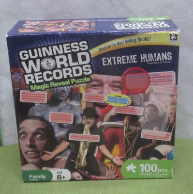 GUINNESS WORLD RECORDS weird Magic Reveal jigsaw puzzle NWT Extreme Humans  2010