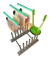 Reusable Silicone Food Storage Bags Airtight 100% Leak Proof Zip Lock Bags 