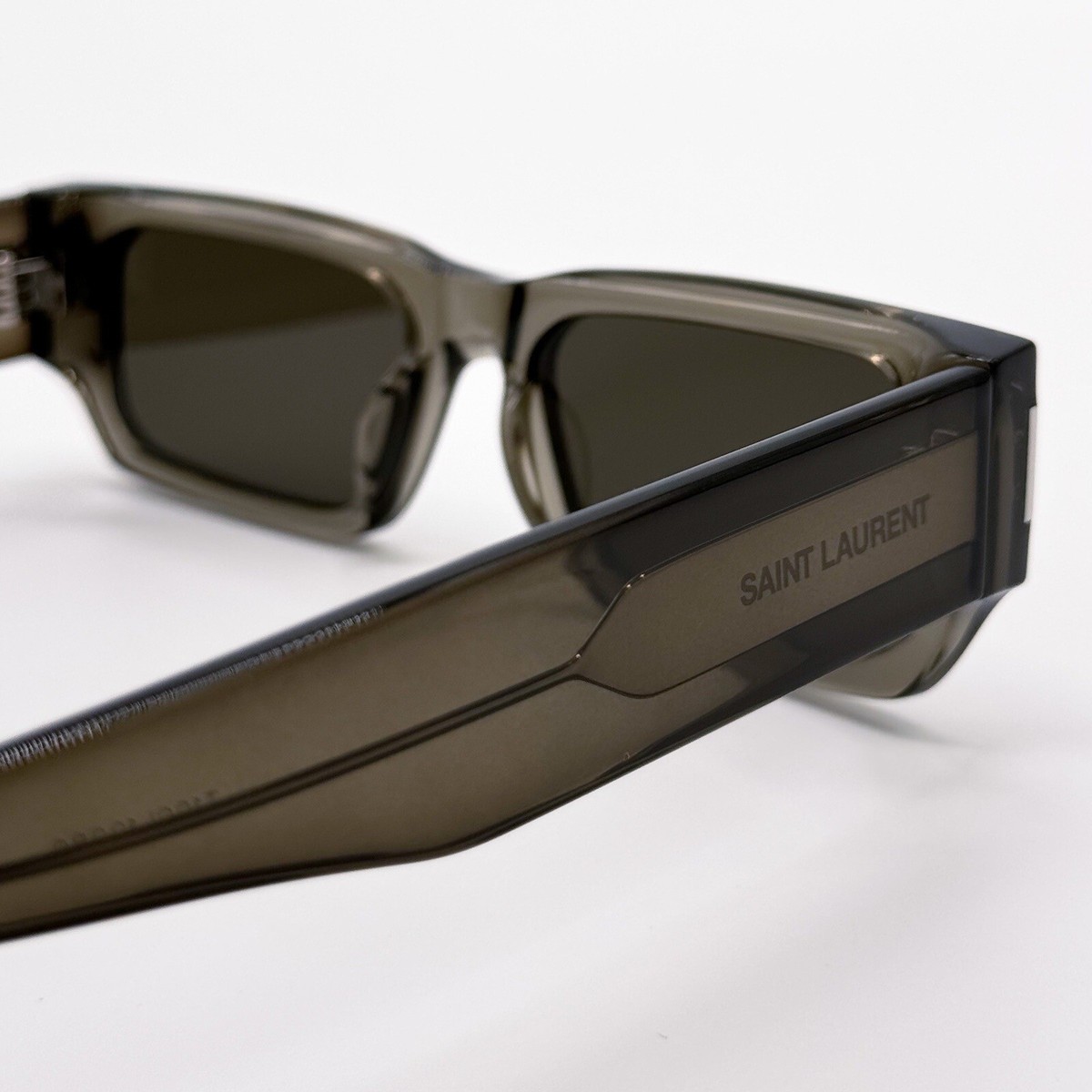 NEW SAINT LAURENT SL660 003 SQUARE GREEN GREY SL 660 003