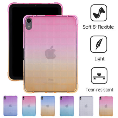 For iPad 7th/8th/9th Gen Mini Pro Shockproof Gradient Soft Silicone Case Cover