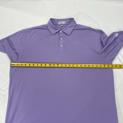 Peter Millar Summer Comfort Polo Shirt Mens XL Purple Short Sleeve Golf Stretch - Picture 6 of 10
