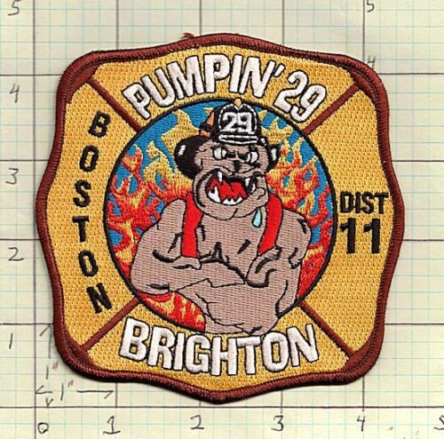 Boston Massachusetts Pumper 29 Brighton District 11 bg53 écusson incendie
