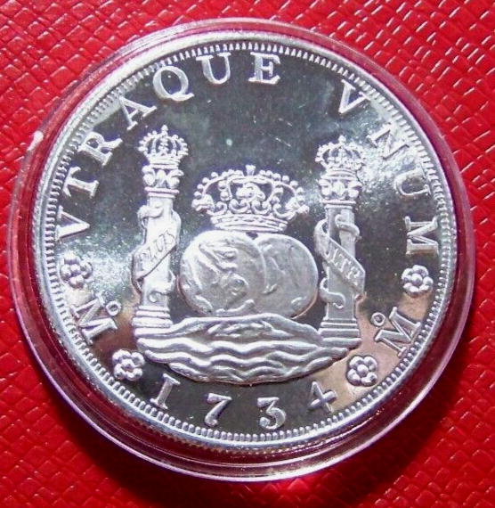 Vtraque Vnum Ken Philip Hispan 1734 Medal 1 Troy oz..999 Fine