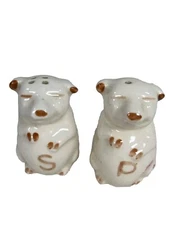 Vintage Chubby Sleepy Pigs Salt And Pepper Shakers 3” with Stoppers