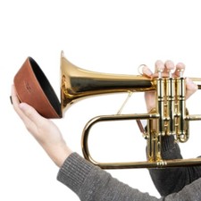 Flugelhorn Plunger Mute Leather. Quiet practice with Compact Silenser