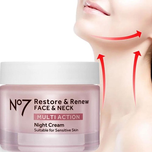 No7 Restore & Renew Face & Neck Day Night Cream Multi Action Serum