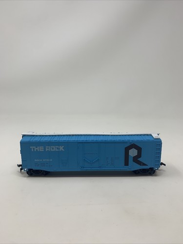 BACHMANN: THE ROCK 133274 Blue Boxcar. HO VINTAGE c3 - Picture 5 of 11