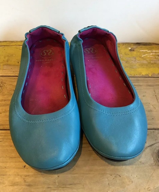 teal ballet shoes