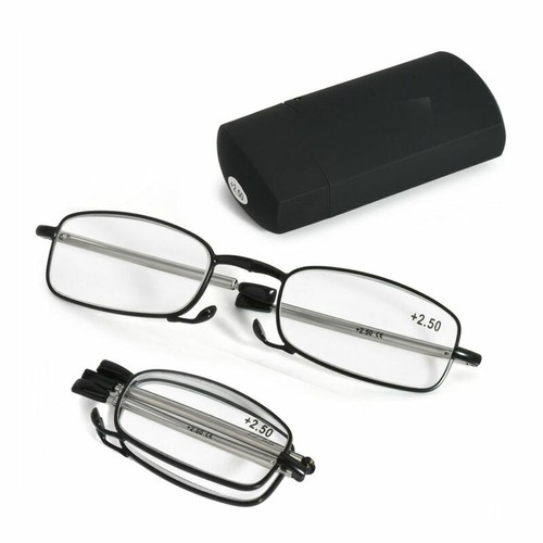 Fashion Portable Folding Reading Glasses Rotation Eyeglass +1.5+2.0+2.5+3.0 HOT - Picture 1 of 14