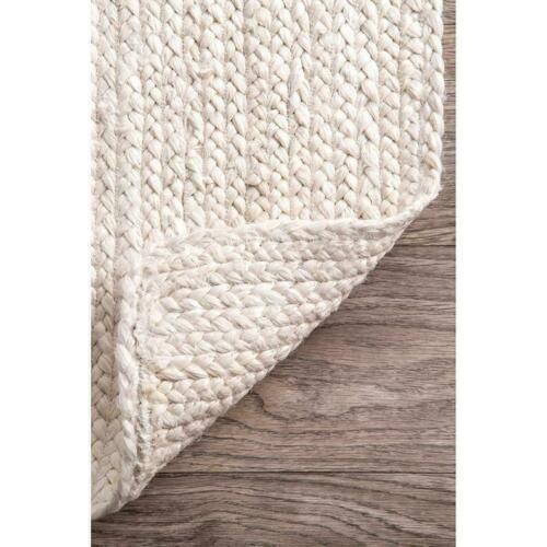 Jute braided modern home decor area rug rustic look non slip handmade carpet mat - Picture 23 of 43