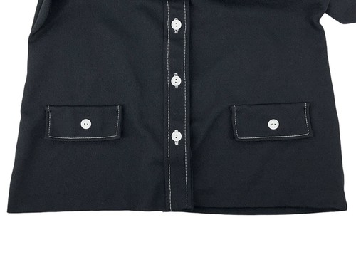 Vintage 70s Black Dagger Collared Button-Up Shirt (Size Medium) - Picture 7 of 9