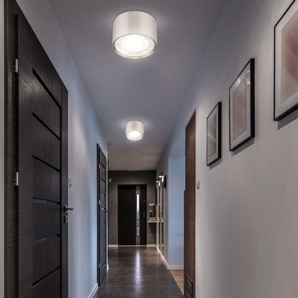 Led Aufbau Lampe Decken Strahler Silber Ess Wohn Zimmer Beleuchtung Flur Leuchte-image