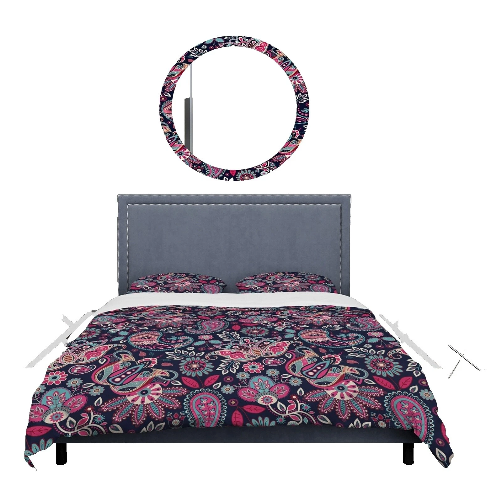 佩斯利波西米亚被套和床上用品套装