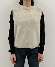 DDP ARKET Womens Wool Alpaca Blend Knit Classic Basic Tank Top Vest Size L