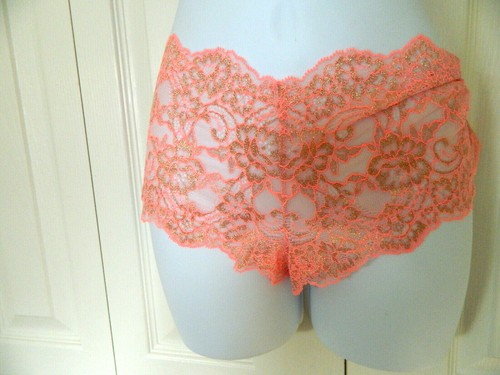 2p set NWT Victoria Secret Lingerie Slip & Shortie Panty size- S-Mesh PINK Lace - Picture 5 of 9
