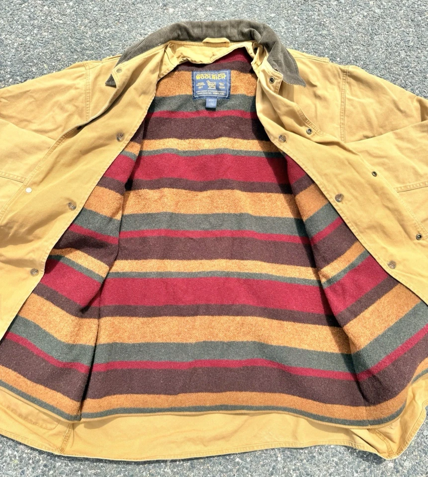 Vintage Woolrich Wool Blanket Lined Barn Chore Coat Duck Workwear Jacket Large - Image 2 of 4
