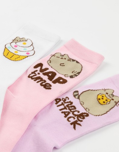 Juego de 5 calcetines de pantorrilla Pusheen Snack Attack para mujer 4-8 Reino Unido - Imagen 6 de 9