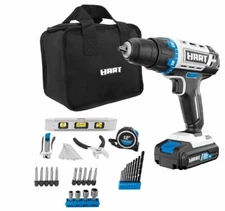 Hart 20 Volt 3/8" Drill Driver Project Kit w/ Hand Tools & Accessories HPPK01B