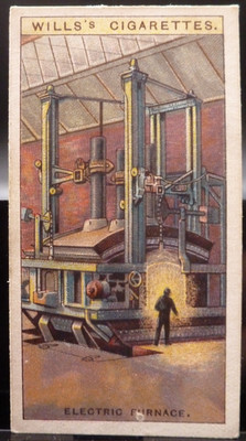 1927 W.D. & H.O. Wills Engineering Wonders #14 Electric Furnace GD/VG