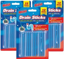 Commercial Strength Drain Sticks, Pack of 36, Enzyme Drain Cleaner for Sinks