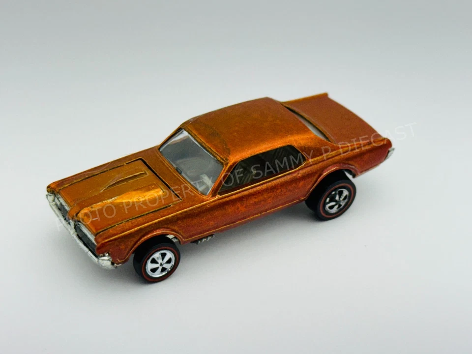 Hot Wheels Redline CUSTOM COUGAR Orange US Tan Interior Very Nice !!! - Image 2 of 4