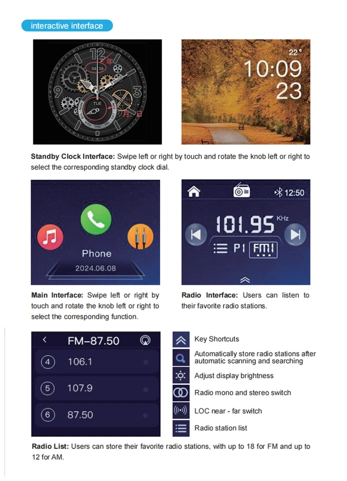 Car Stereo Radio Bluetooth FM SD Hands-free Audio Receiver W/7 Lighting Colors - Изображение 3 из 4