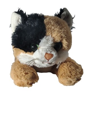 Calico Cat Realistic Kitten GREEN EYES Bearington Plush CALLIE Soft Kitty 14 
