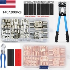 200pcs Sc Peephole Copper Crimp Lugs Assortment Kit Battery Cable Wire Terminals