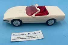 AMT America Corvette Convertible Artic White/Red Interior Model 8923