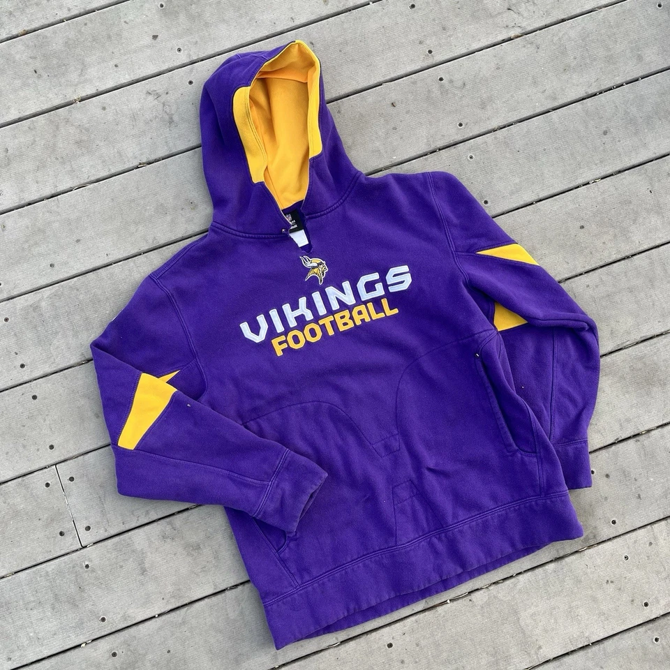 Sudadera con capucha Y2K Minnesota Vikings NFL Reebok Sideline para hombre grande vintage Foto 4 de 4