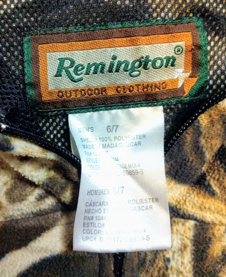 Chaqueta polar Remington camuflaje juvenil talla 6/7 cola de gato pato caza Foto 3 de 4