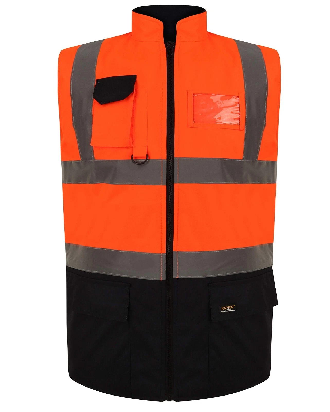 Hi Vis Viz 2 Tone Body Warmer Vest Fleece Lined Reversible Gillet Waistcoat