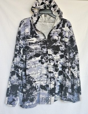 Keren Hart 100% Cotton Printed Hoodie Size 2X Long Sleeve