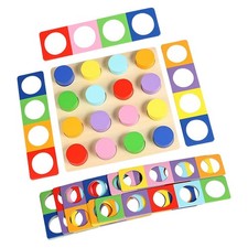 Wooden Color Matching Puzzle Board Early Learning Educational Baby