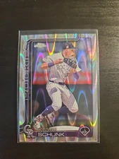 2025 Topps Chrome Aaron Schunk RayWave Refractor #238 Colorado Rockies RC