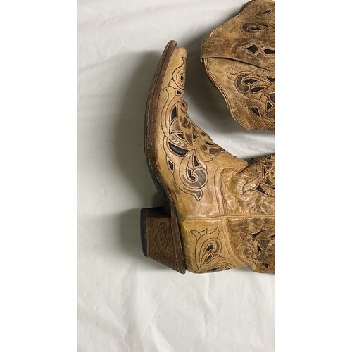 Corral Vintage Boot Damen 6M Style A1970 Saddle Brushed Laser Brown Tan - Bild 11 von 20