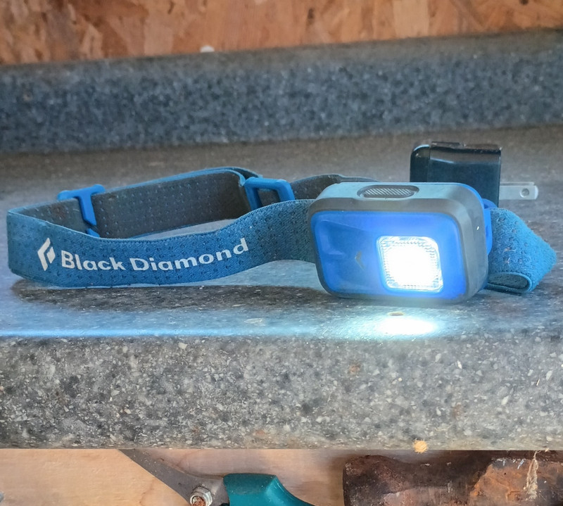 Black Diamond Spot LED Headlamp 300 Lumens Blue/Gray IP67 AAA Batteries Included