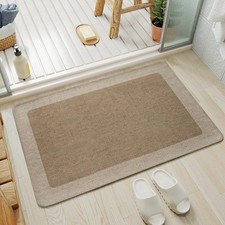 YDKGL Bathroom Rugs, Ultra Thin Bath Mat Fit Under 24 X 35 , Al-beige Brown