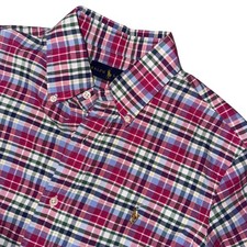 Ralph Lauren Men's Plaid Button Down Shirt Long Sleeve Pony Logo Size Small