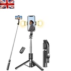 Extra Long 45'' Smartphone Selfie Stick Tripod with 2 Adjustable Fill Lights