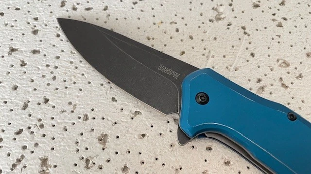 1776NBBW Kershaw Black Plain Blade Folding Pocket Knife Blue Handle Lockback A/O - Image 3 of 4