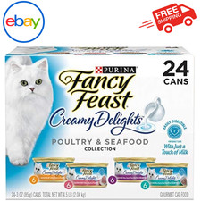 Purina Fancy Feast Creamy Delight Wet Cat Food Variety Pack, 3 oz Cans (24 Pack) 7.78 per gallon
