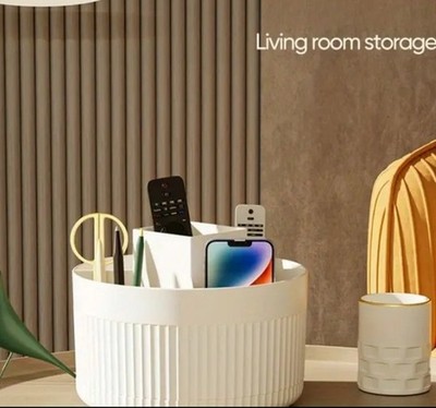 1pc Rotating Makeup Organizer Swivel Function - Spacious Cosmetic Storage Box De