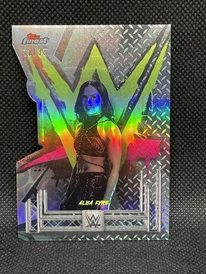 2025 Topps Finest WWE Alba Fyre #189 Die-Cut Refractor Serial 12/35